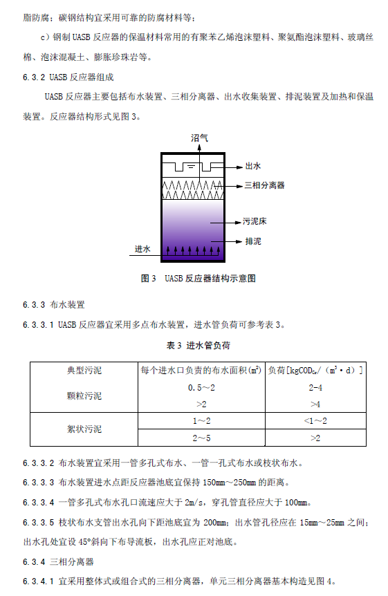 升流式厭氧污泥床反應器污水處理工程技術規范