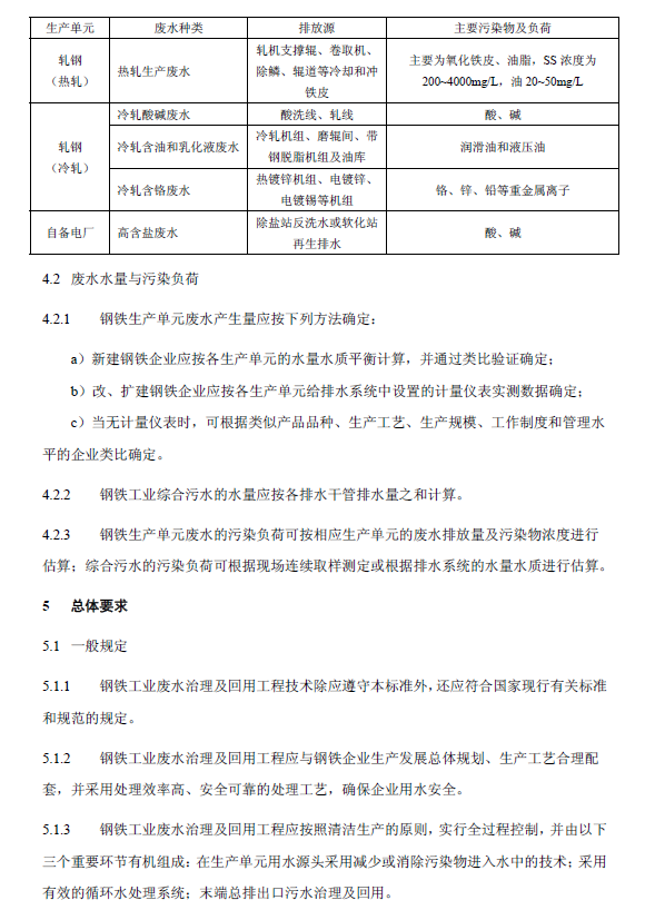 鋼鐵工業(yè)廢水治理及回用工程技術(shù)規(guī)范